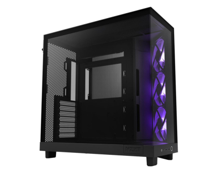 Obudowa NZXT OBUDOWA KOMPUTEROWA NZXT H6 FLOW RGB MIDI TOWER Z OKNEM CZARNA CC-H61FB-R1